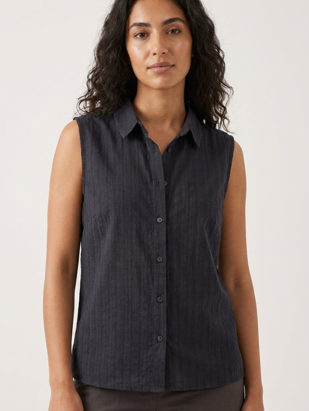 Princess Highway Black Sleeveless Button Up Blouse Size 10 AU (US 6/S-M)